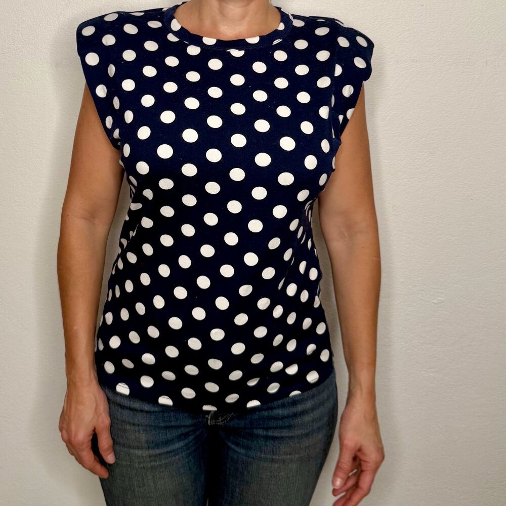 Polkadots Navy Blouse